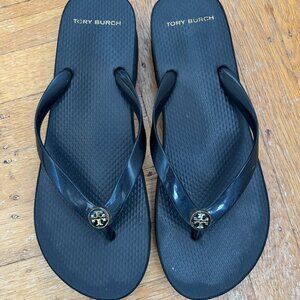Tory Burch Platform Cut Wedge Flip Flop Sandals Size 11
